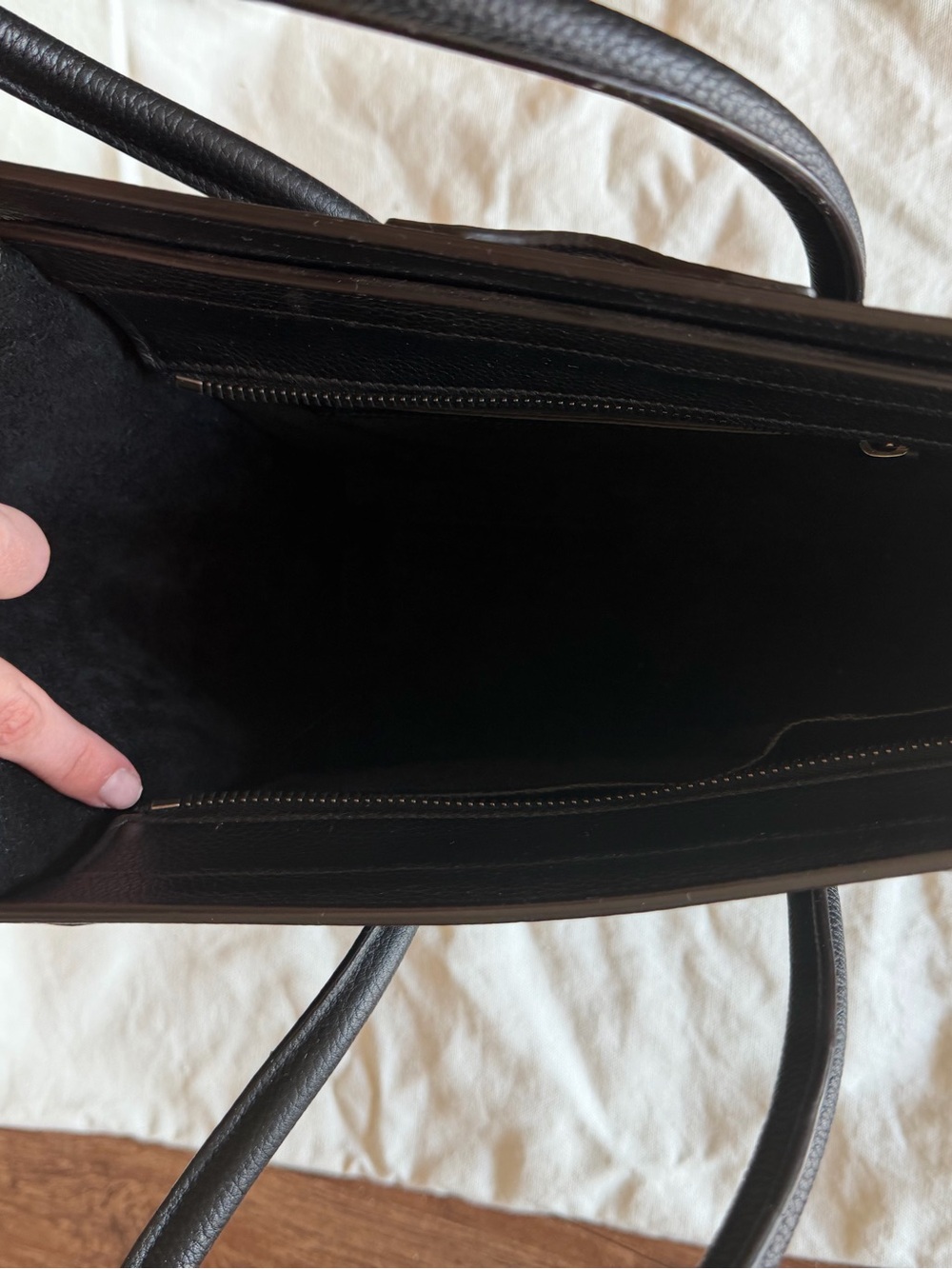 Celine Black Pebbled Leather Mini Luggage Tote - Picture 8 of 16